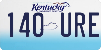 KY license plate 140URE