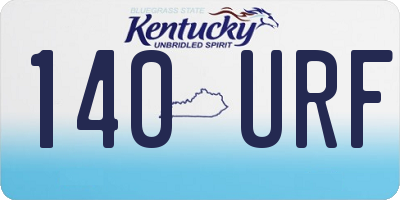 KY license plate 140URF