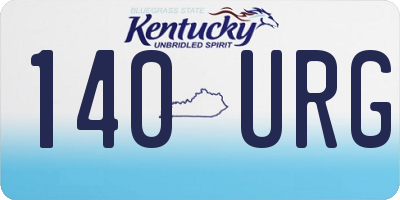 KY license plate 140URG