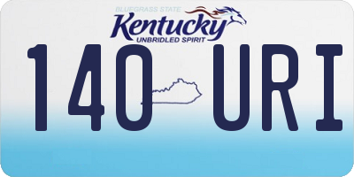 KY license plate 140URI