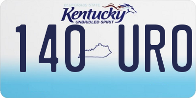 KY license plate 140URO
