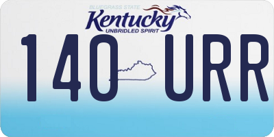 KY license plate 140URR
