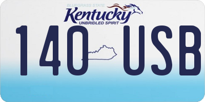 KY license plate 140USB