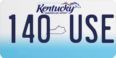 KY license plate 140USE
