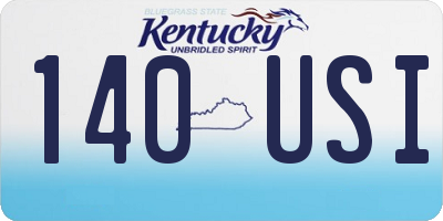 KY license plate 140USI