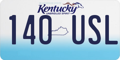 KY license plate 140USL