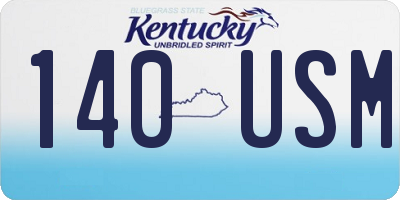 KY license plate 140USM