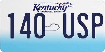 KY license plate 140USP