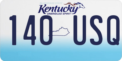 KY license plate 140USQ