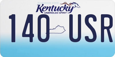 KY license plate 140USR