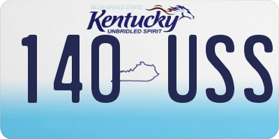 KY license plate 140USS