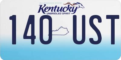 KY license plate 140UST