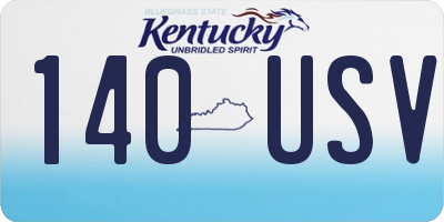 KY license plate 140USV