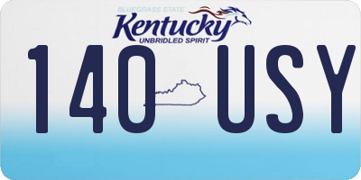 KY license plate 140USY