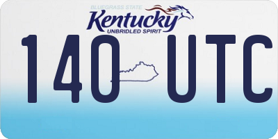 KY license plate 140UTC