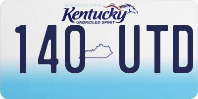 KY license plate 140UTD