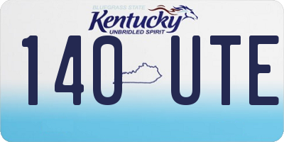 KY license plate 140UTE