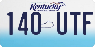 KY license plate 140UTF