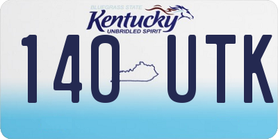 KY license plate 140UTK