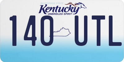 KY license plate 140UTL