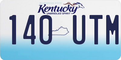 KY license plate 140UTM