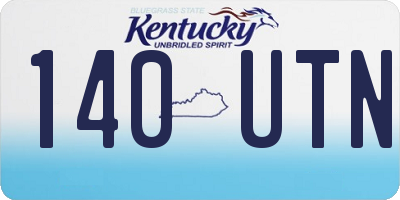 KY license plate 140UTN