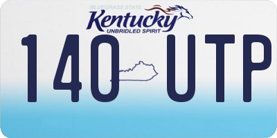 KY license plate 140UTP