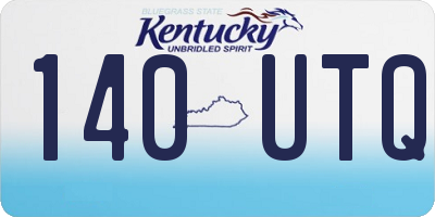 KY license plate 140UTQ