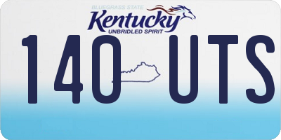 KY license plate 140UTS