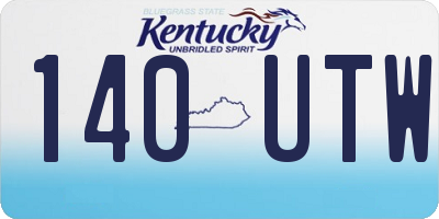KY license plate 140UTW
