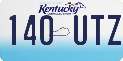 KY license plate 140UTZ