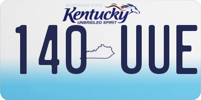 KY license plate 140UUE