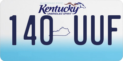 KY license plate 140UUF