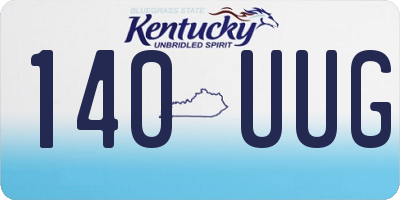 KY license plate 140UUG