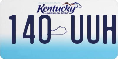 KY license plate 140UUH