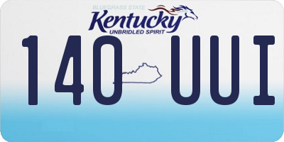KY license plate 140UUI