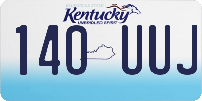 KY license plate 140UUJ