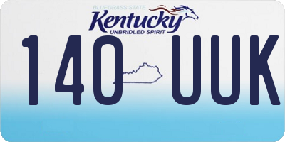 KY license plate 140UUK