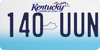 KY license plate 140UUN