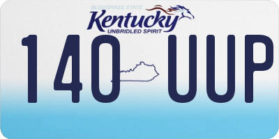 KY license plate 140UUP