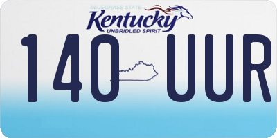 KY license plate 140UUR