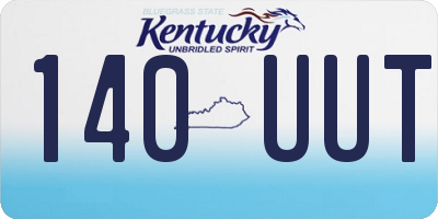 KY license plate 140UUT