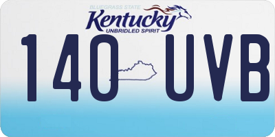 KY license plate 140UVB