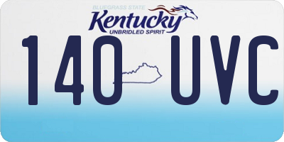 KY license plate 140UVC
