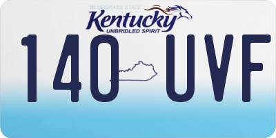 KY license plate 140UVF