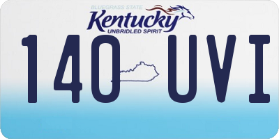 KY license plate 140UVI