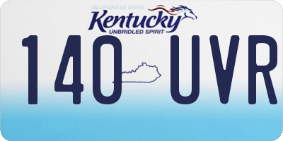 KY license plate 140UVR