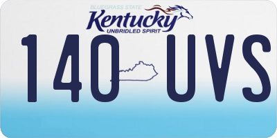 KY license plate 140UVS