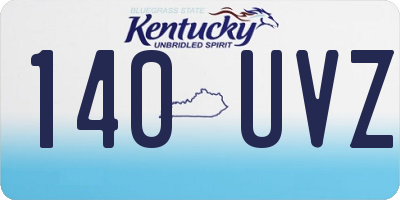 KY license plate 140UVZ