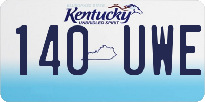 KY license plate 140UWE